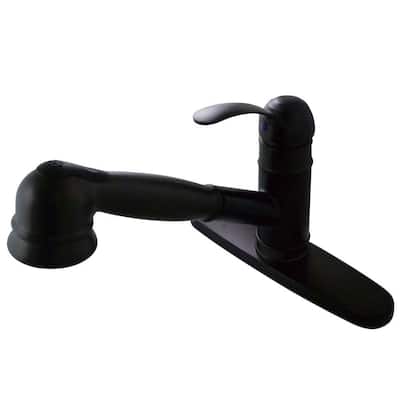 Traditional Single-Handle Pull-Out Sprayer Kitchen Faucet in Oil Rubbed Bronze