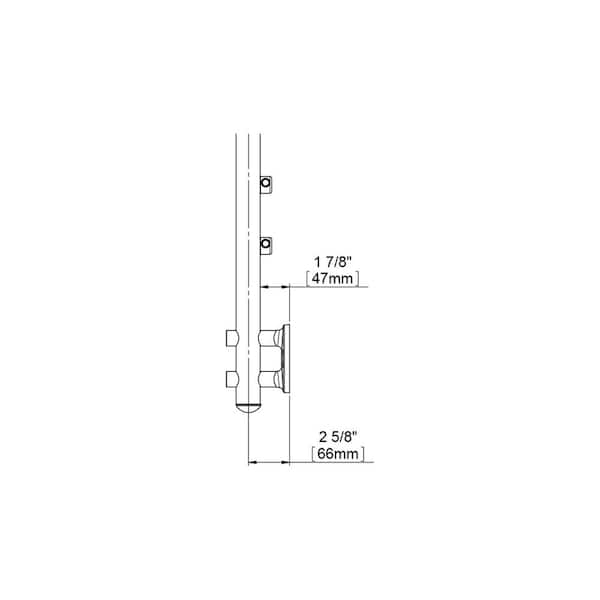 Dolle Prova PA12b 1-7/8 in. Anthracitel Side Mount Spacer
