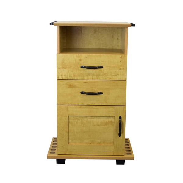 OS Home and Office Furniture Fishing Storage and Organization Cabinet with 2-Drawers in Honey Maple Laminate