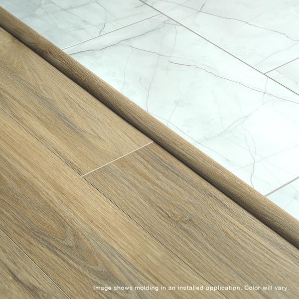 French Oak Lakeport/Maricopa 0.275 in. Thickness x 1.85 in. Width x 94.48 in. Length Vinyl 3 in 1 Molding French Oak Lakeport/Maricopa 0.275 in. Thickness x 1.85 in. Width x 94.48 in. Length Vinyl 3 in 1 Molding