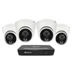 Master 4K, 8-Channel, 4-Dome Camera, Indoor/Outdoor PoE Wired 4K UHD 2TB HDD NVR Security Surveillance System