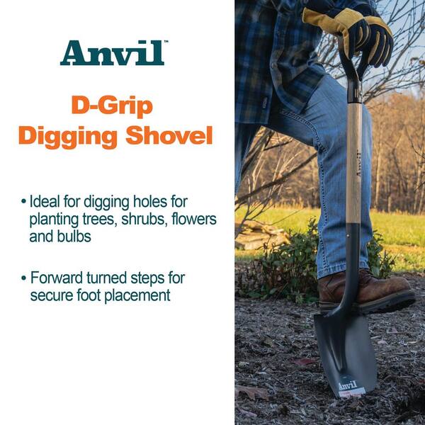 Anvil 18 in. Handle, D-Handle Digging Shovel PRY-PE-HD - The Home