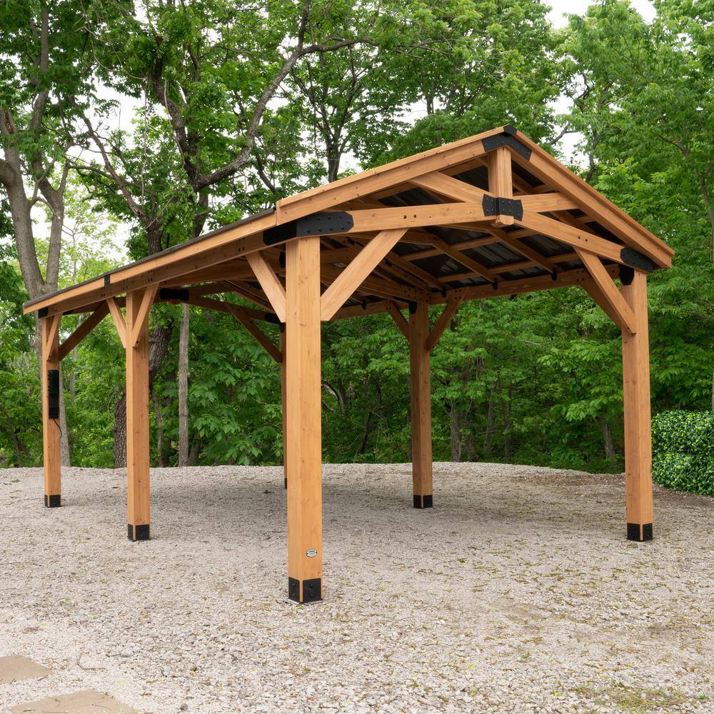 Cedar 20' x 12' Multi-Function Carport Gazebo Pavilion