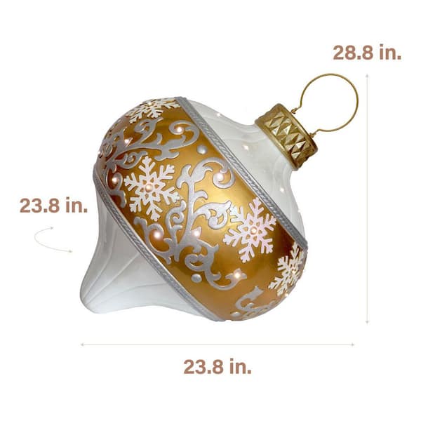 28.75 in. Prelit LED Resin Christmas Ornament Statue