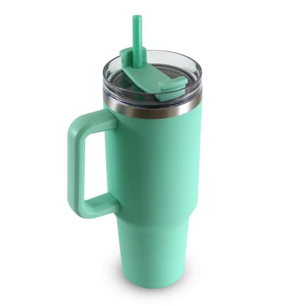 Green Canteen 40 oz. Double Wall Stainless Steel Teal/Purple Tumbler with  Handle (2-Pack) DWSST-MGPR-2PK - The Home Depot