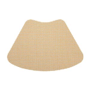 Fishnet 19 in. x 13 in. Bronze Mist PVC Covered Jute Wedge Placemat (Set of 6)