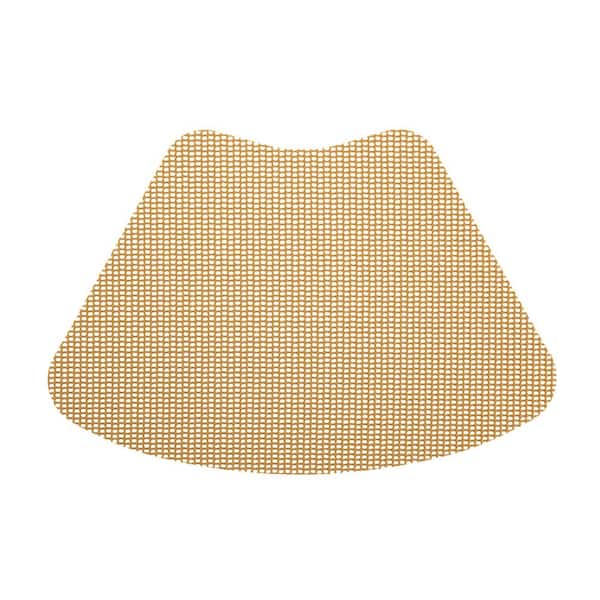 Kraftware Fishnet 19 in. x 13 in. Bronze Mist PVC Covered Jute Wedge Placemat (Set of 6)