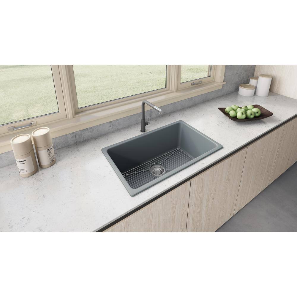 Laguna Blue 30-Inch Fireclay Drop-In Kitchen Sink