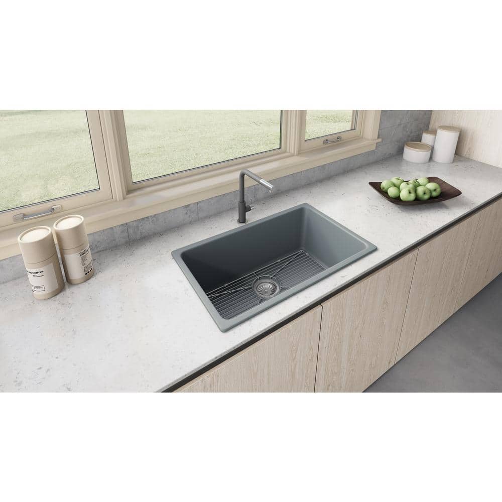 Laguna Blue 30-Inch Fireclay Drop-In Kitchen Sink