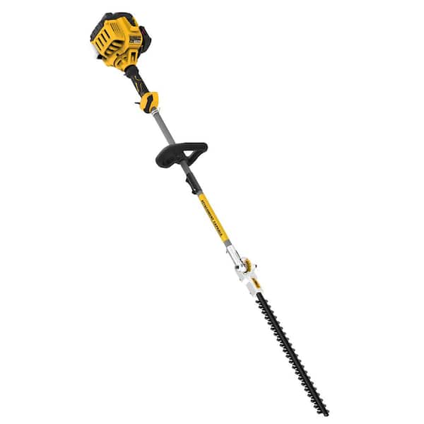 DEWALT 22 in. 27 cc Gas 2-Stroke Articulating Hedge Trimmer with Attachment Capabilities