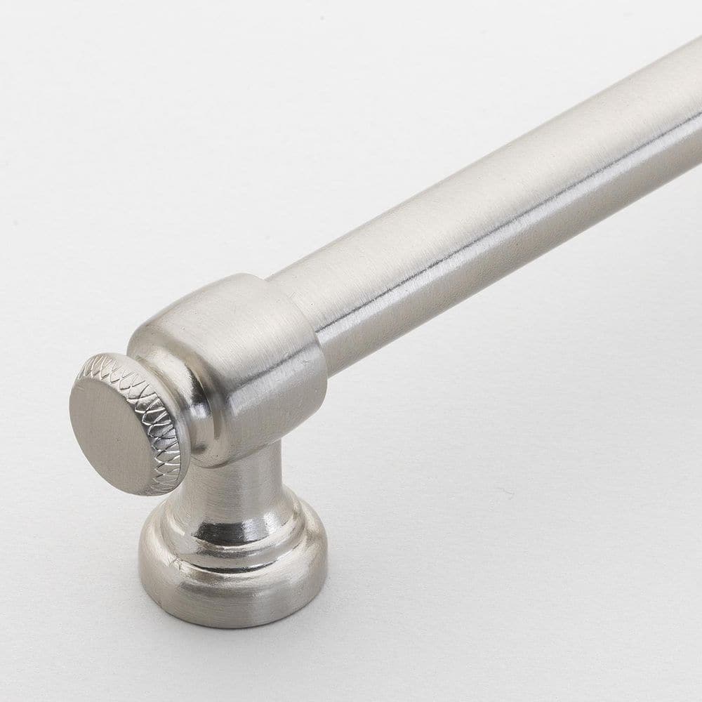 Satin Nickel 6-1/4 Inch Modern Bar Pull with Mounting Hardware