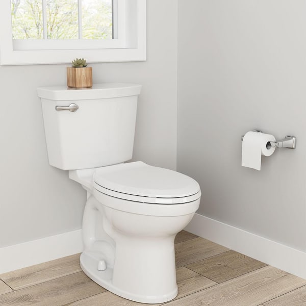 Champion Two-Piece 1.28 GPF Single Flush Elongated Chair Height Toilet with Slow-Close Seat in White