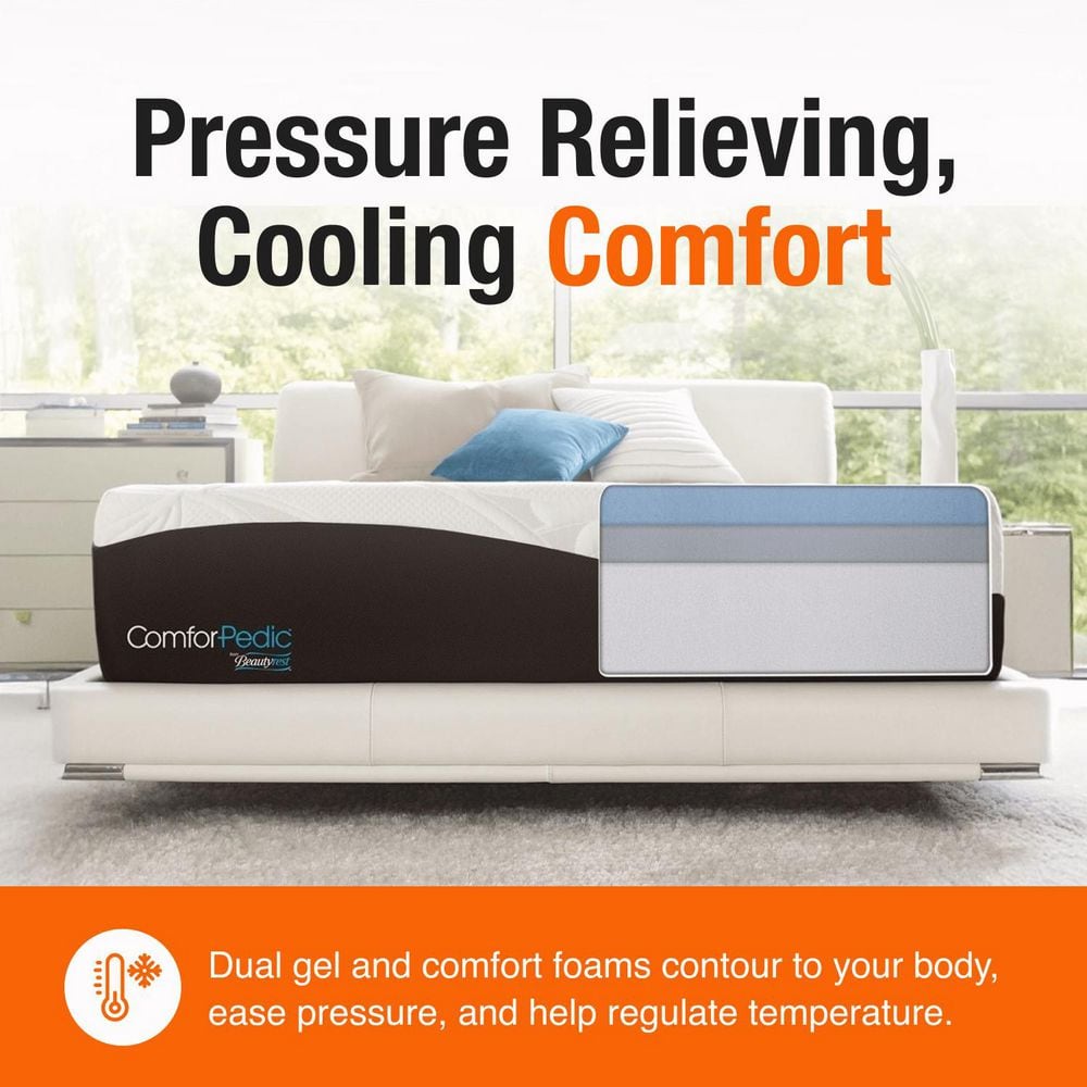 Choose Your Comfort King Plush Pressure Relieving Adaptive CertiPUR-US Cool Memory Foam 14 in. Bed-in-a-Box Mattress - Thumbnail 4