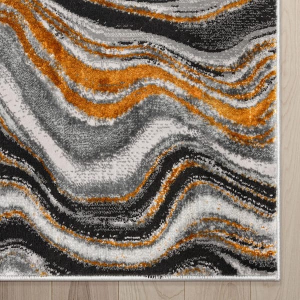 Well Woven Harona Grey Abstract Industrial Pattern Area Rug 5x7 (5'3 x  7'3)