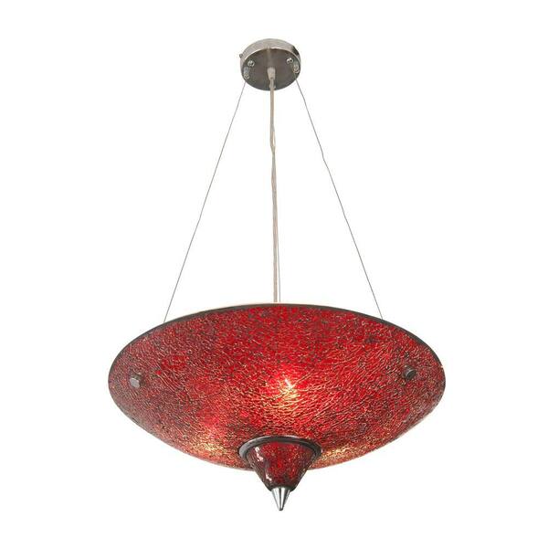 Filament Design Xavier 3-Light Red Pendant