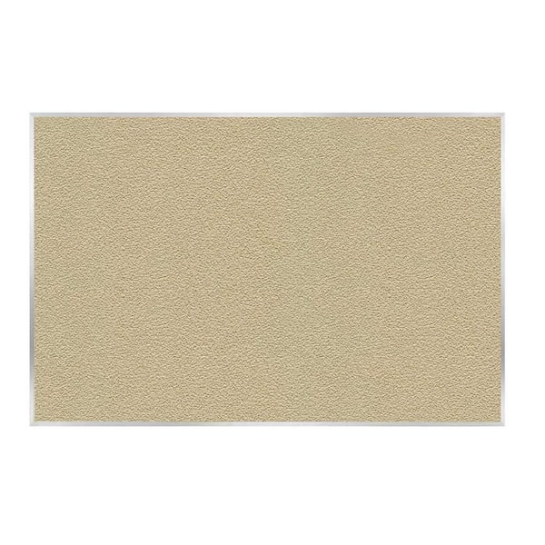 Vinyl Bulletin Board, Satin Aluminum Frame, 4 ft. x 7 ft. 4 in., Caramel