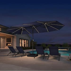 led patio umbrella amazon wikiwiki 9ft Solar Umbrella, Sturdy Outdoor Market for Deck, Pool, Garden w/Tilt, Crank, 32 LED Lights, Navy Blue : Patio, Lawn & Garden Layer Cantilever Umbrella is a premium outdoor shade solution featuring a sturdy cantilever (offset) design that provides flexible PURPLE LEAF 15 ft. Solar