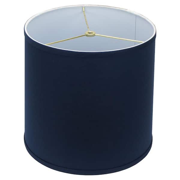 FenchelShades.com 12 in. Top Diameter x 13 in. Bottom Diameter x 12 in. Slant Linen Navy Empire Lamp Shade