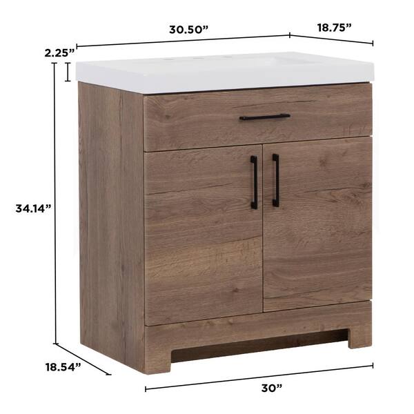 Glacier Bay Jayli W Vanity In Haze With Cultured Marble, 42% OFF