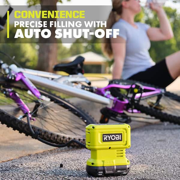 RYOBI - ONE+ 18V Cordless High Pressure Inflator Kit with 2.0 Ah Battery and Charger