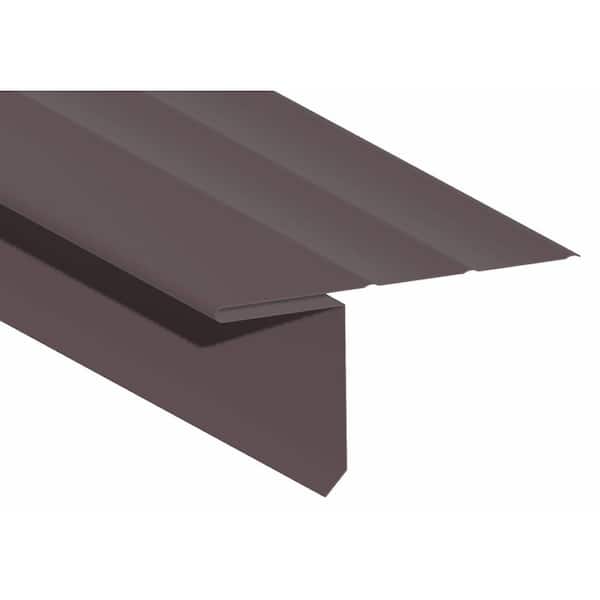 Gibraltar Building Products 2-3/4 in. x 1-5/8 in. x 10 ft. Aluminum Drip Edge Flashing Royal Brown