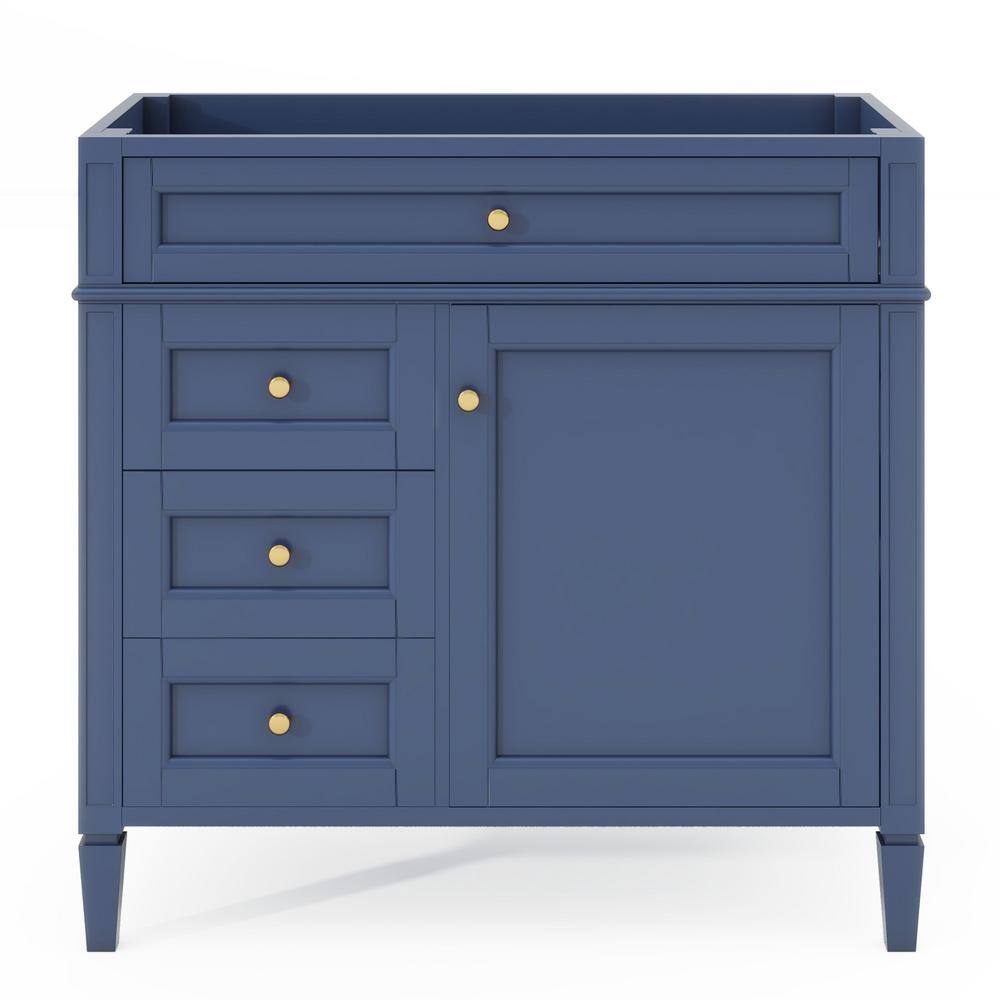 35 in. W x 18 in. D x 33 in. H Bath Vanity Cabinet without Top in Blue