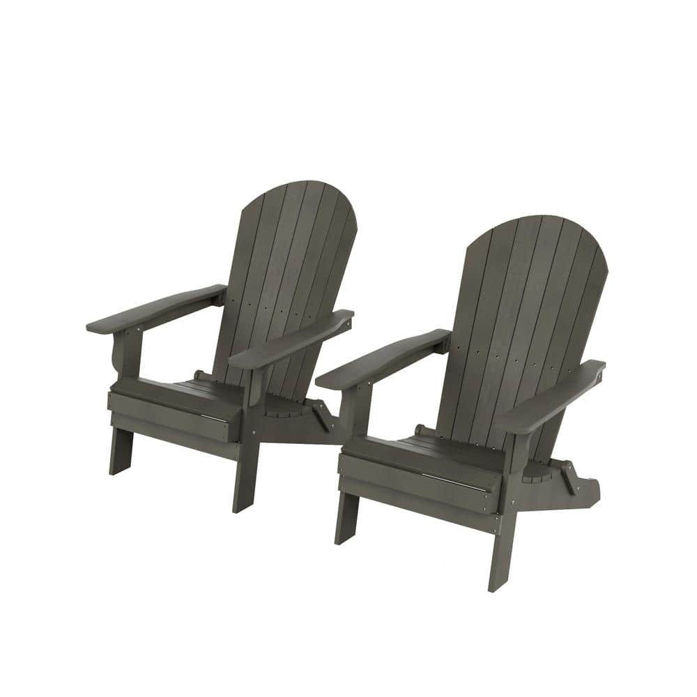 WESTIN OUTDOOR Vineyard Charcoal Gray Plastic Adirondack Chair HIPS   Westin Outdoor Plastic Adirondack Chairs Op6011 Cg 64 1000 