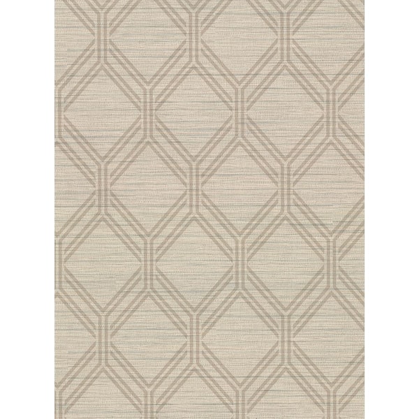 Warner Vaughan Wheat Geometric Wheat Wallpaper Sample