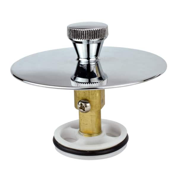 KEENEY 3/4 in. Universal Quick Cover Up Bath Drain Stopper in Polished Chrome