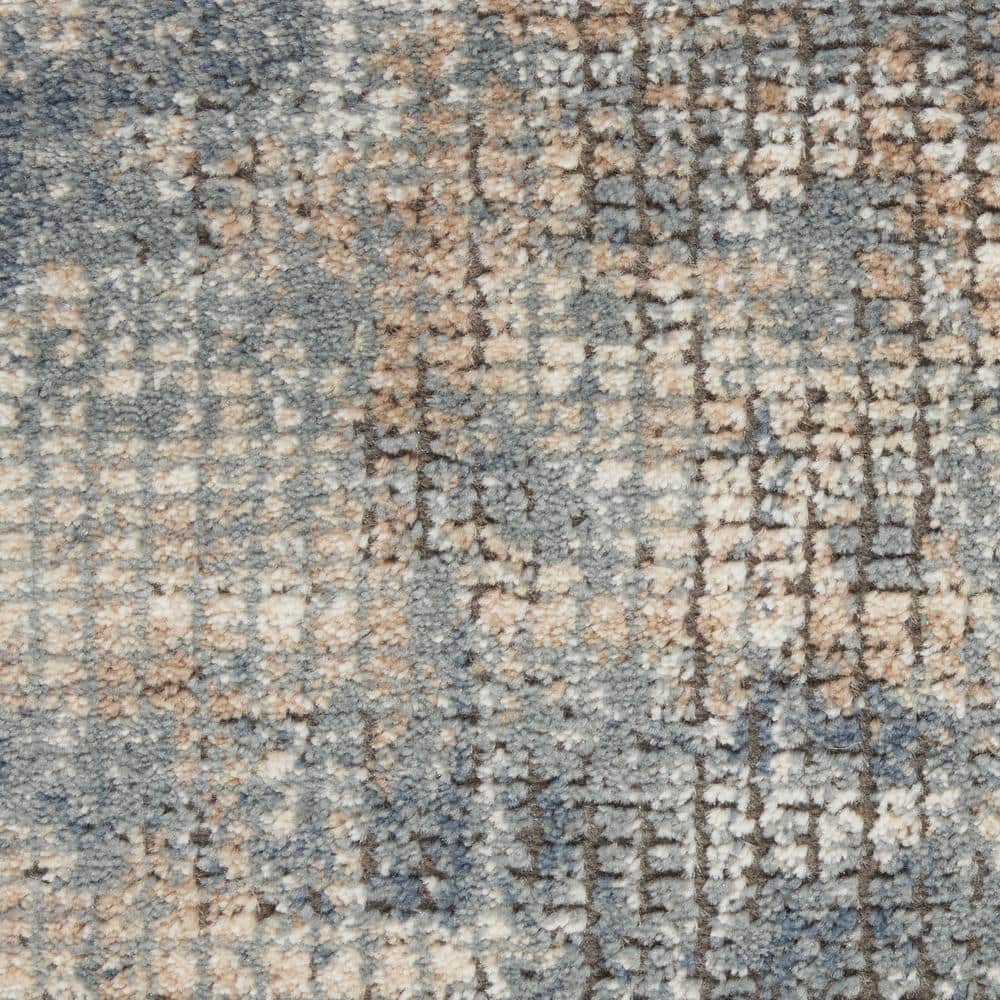 Concerto Abstract Blue & Beige Hand-Knotted Rug
