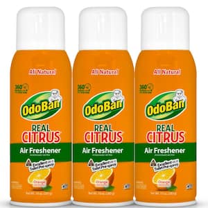 10 oz. Orange Real Citrus Air Freshener Spray, Natural Air Freshener for Home, Room Deodorizer and Toilet Spray (3-Pack)
