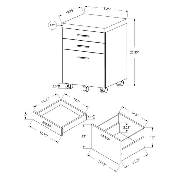 Grey Reclaimed Wood Filing Cabinet On Castors With 3 Drawers Hd7401 The