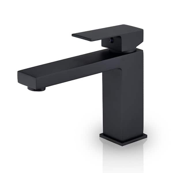 Altair Aalst Single-Handle Single-Hole Bathroom Faucet in Matte Black