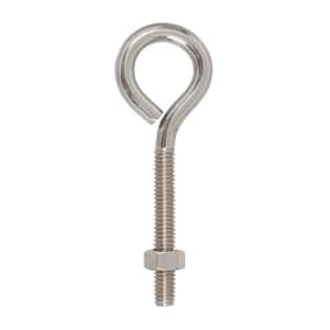 DGOL 10 pcs 2-1/2 Inch 304 Stainless Steel Screw-in Hooks Eye Bolt Ceiling  Hook Screw Hanger Open Loop