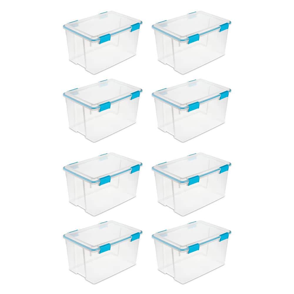 54 Qt. Clear Plastic Gasket Box with Blue Latched Lids (8-Pack), 19344304 price history on PriceWatchPro