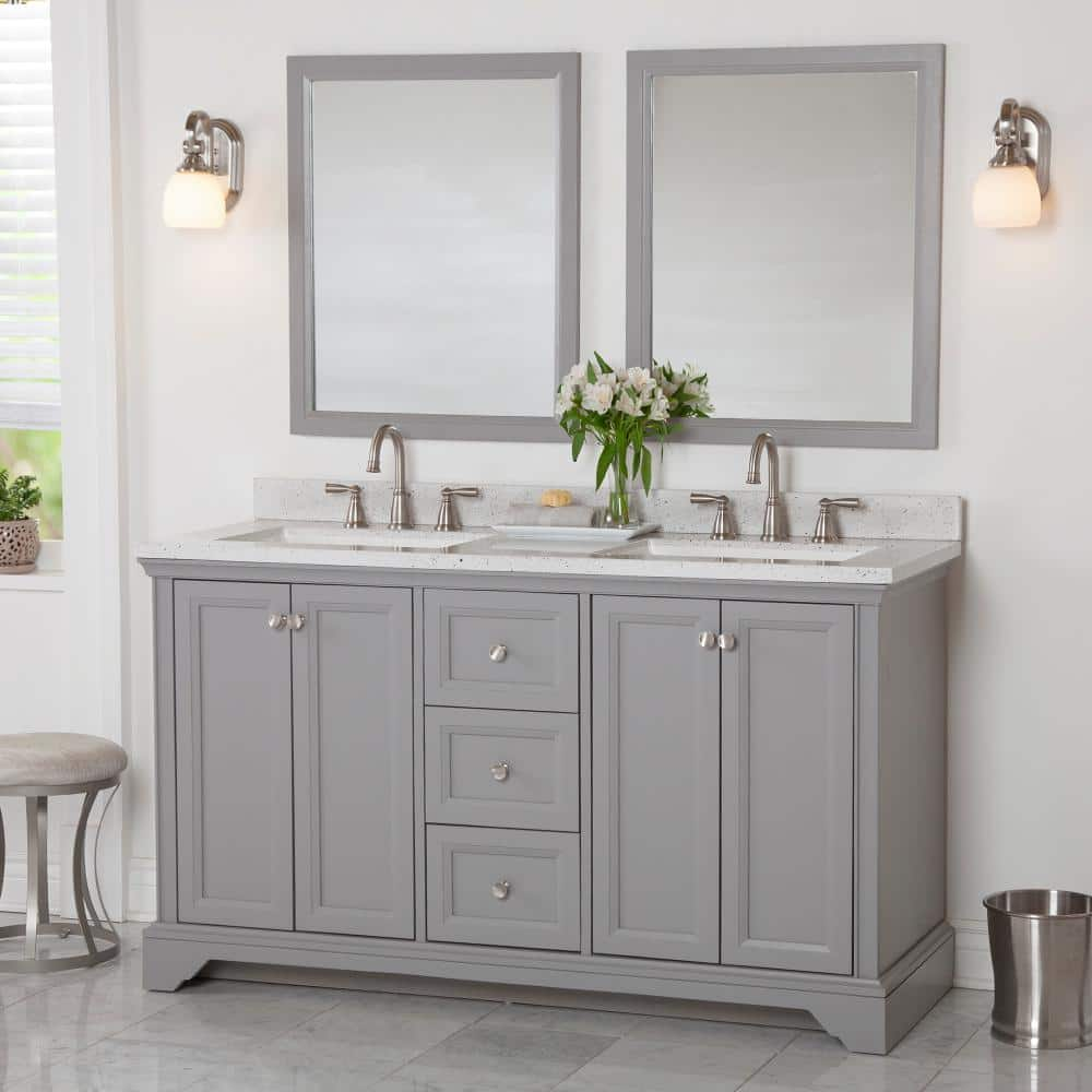 Home Decorators Collection Stratfield 61 in. W x 22 in. D Bath Vanity ...