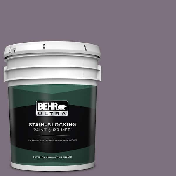 BEHR ULTRA 5 gal. #PPU17-17 Plum Shadow Semi-Gloss Enamel Exterior Paint & Primer