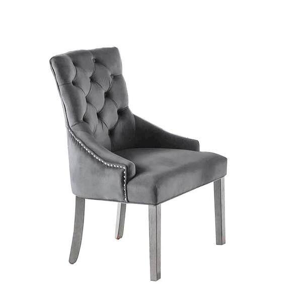 Best Master Furniture Oswald Grey, Parsons Dining Chairs With Black Legs And
