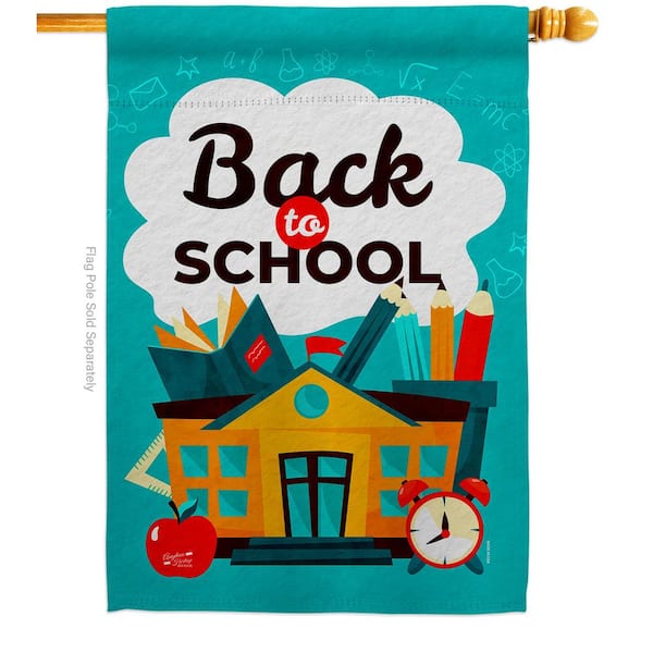 Angeleno Heritage MADE AND DESIGNED LOS ANGELES CALIFORNIA 28 in. x 40 in. Ready for School Education House Flag Double-Sided Decorative Vertical Flags