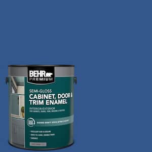 1 gal. #PPU15-03 Dark Cobalt Blue Semi-Gloss Enamel Interior/Exterior Cabinet, Door & Trim Paint