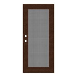 30 in. x 80 in. Full View Copperclad Left-Hand Surface Mount Security Door with Meshtec Screen