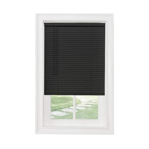 GII Morningstar Black Cordless Light Filtering Vinyl Mini Blind with 1 in. Slats 23 in. W x 48 in. L