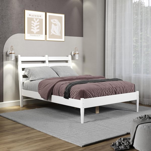 White slat deals bed