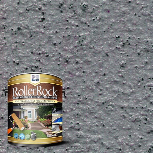 DAICH RollerRock 1 Gal. Self-Priming LavaRock Gray Exterior Concrete Coating