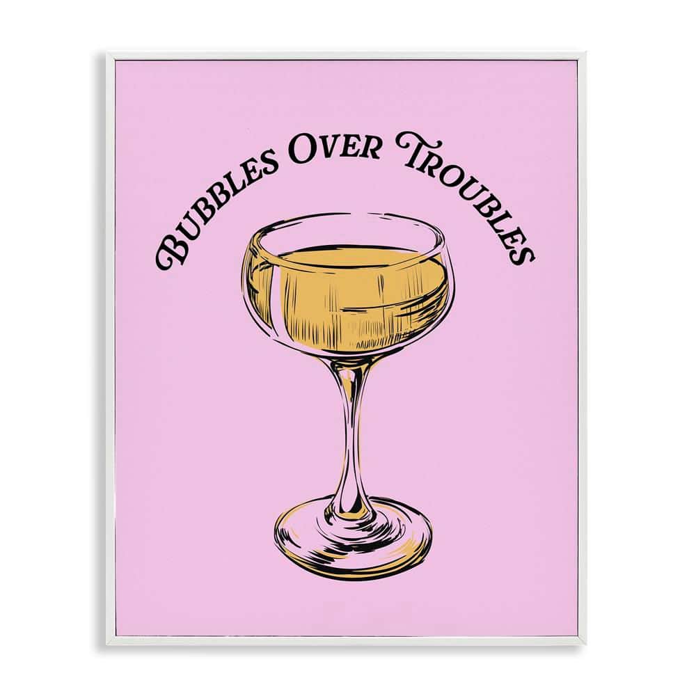 Bubbles Over Troubles by House of Lulu White Framed Food Giclee Art Print 14 in. x 11 in. price history on PriceWatchPro