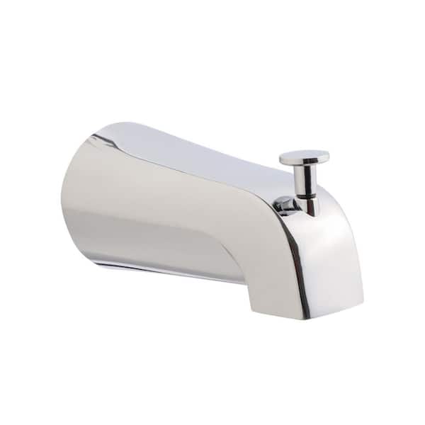 Tub Spout 1/2 in. FIP Nose Thread Slip on Bathtub Faucet with Diverter Chrome Plated