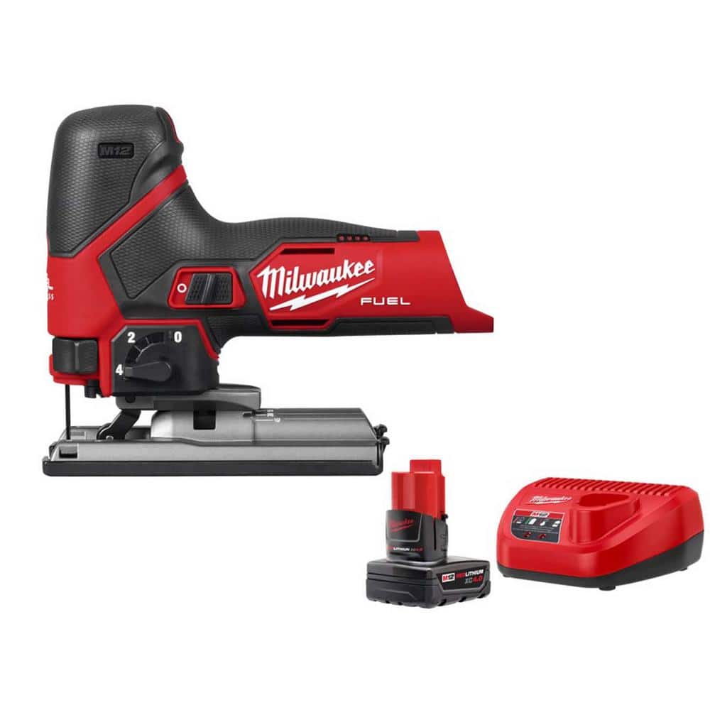 M12 12-Volt Fuel Lithium-Ion Cordless Jig Saw with M12 4.0Ah Starter Kit price history on PriceWatchPro