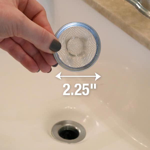 Bathroom Sink/Bathtub Hair Catcher & Drain Protector in Brushed Nickel  (2-Pack) - Danco