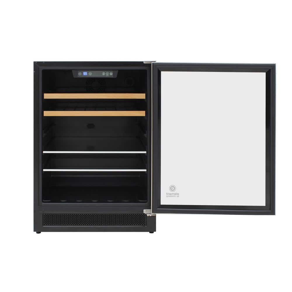 Stainless Steel 24-Inch Wine and Beverage Cooler with Interior Lighting
