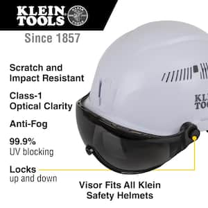 Safety Helmet Visor, Gray Tinted